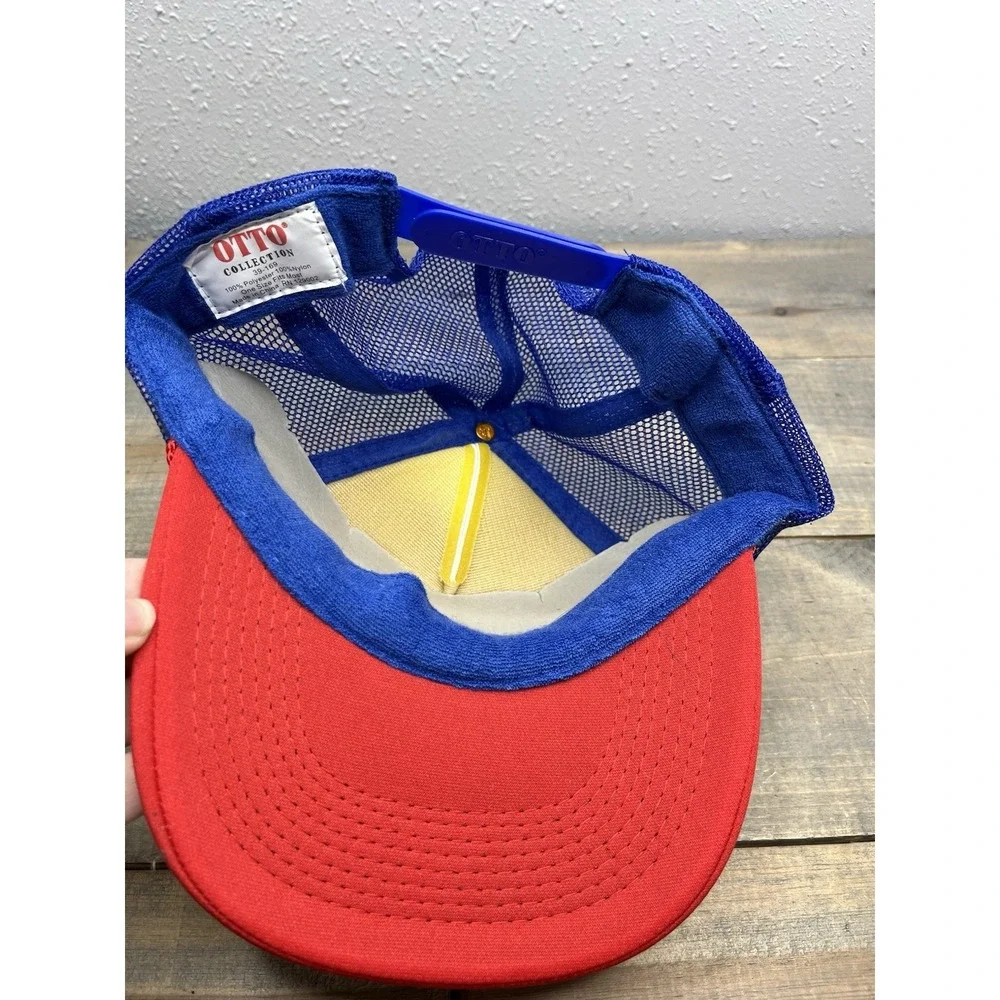 Montucky Otto Rope Hat Unisex Blue One Size Curved Brim Mesh Back Embroidered‎